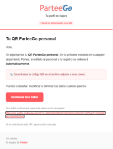 Recibe el QR por correo electrónico