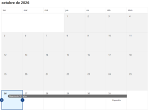 Calendario Booking